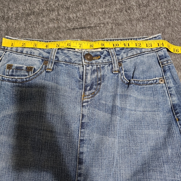 Vintage Y2K l.e.i. Chelsea Low Rise Denim Maxi Skirt. - Picture 5 of 6